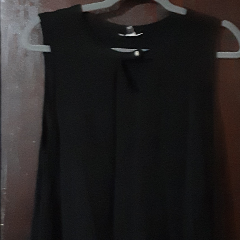 Black Dressy Sleeveless Blouse